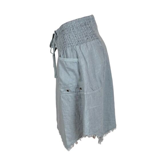 XCVI Women's Short Linen Skirt Gray Size L NWT Asymmetrical - Picture 3 of 3